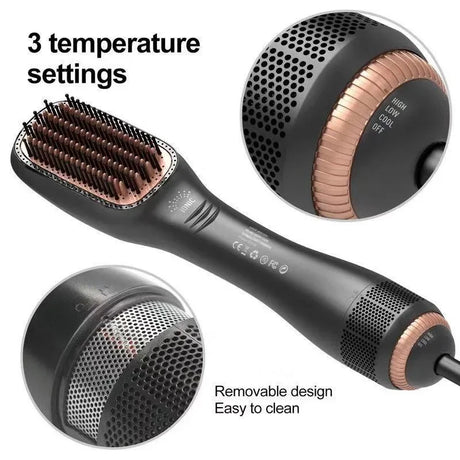 Hair Dryer Brush 3 in 1 Hot-Air Brushes 1200 W Powerful Ceramic Tourmaline Ionic  For All Hair Types Ionic Hair Brush