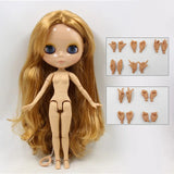 ICY DBS Blyth Doll 1/6 bjd toy joint body tan skin doll 30cm shiny face for DIY custom doll