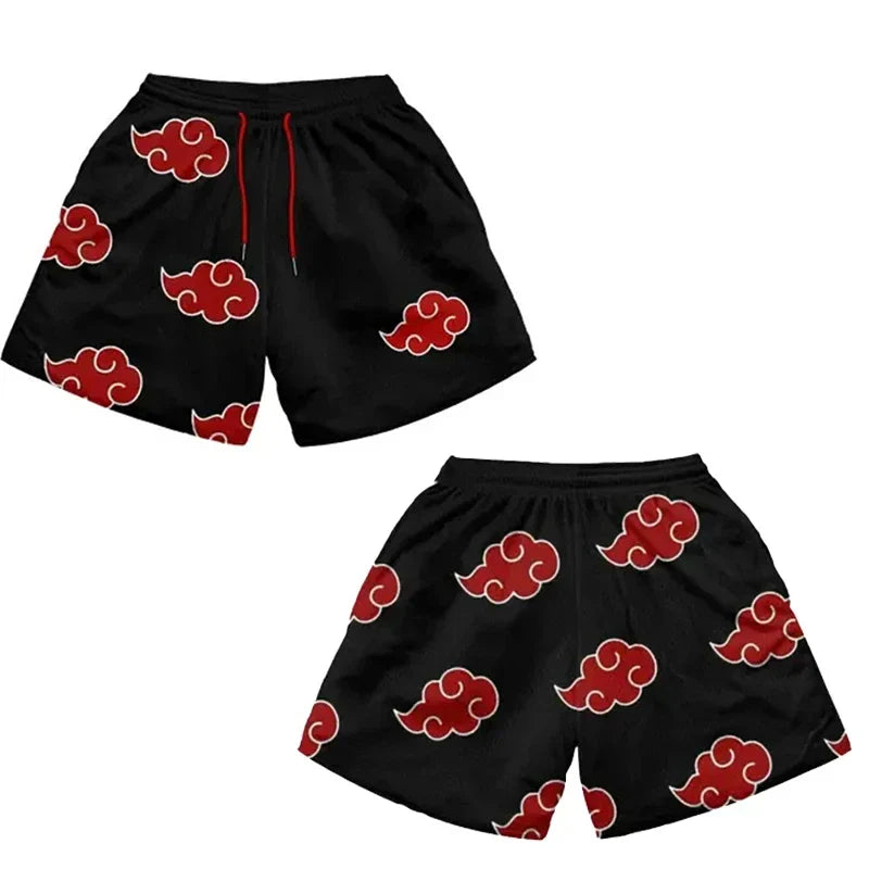 Anime Shorts Men Gym Quick Dry Mesh Running Sport Shorts Summer 3D Print Casual Beach Short Pants Workout Fitness Sweatpants 6XL