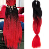 24Inch Synthetic Hair Extensions for Braids 100g/pc Jumbo Braiding Hair Kanekalon Colored Hair Pre Stretched Yaki Jumbo Braids