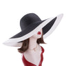 Lawliet 7.1''/18cm Foldable Oversized Huge Wide Brim Sun Beach Straw Hats Wedding Womens Floppy Party Dressy A330