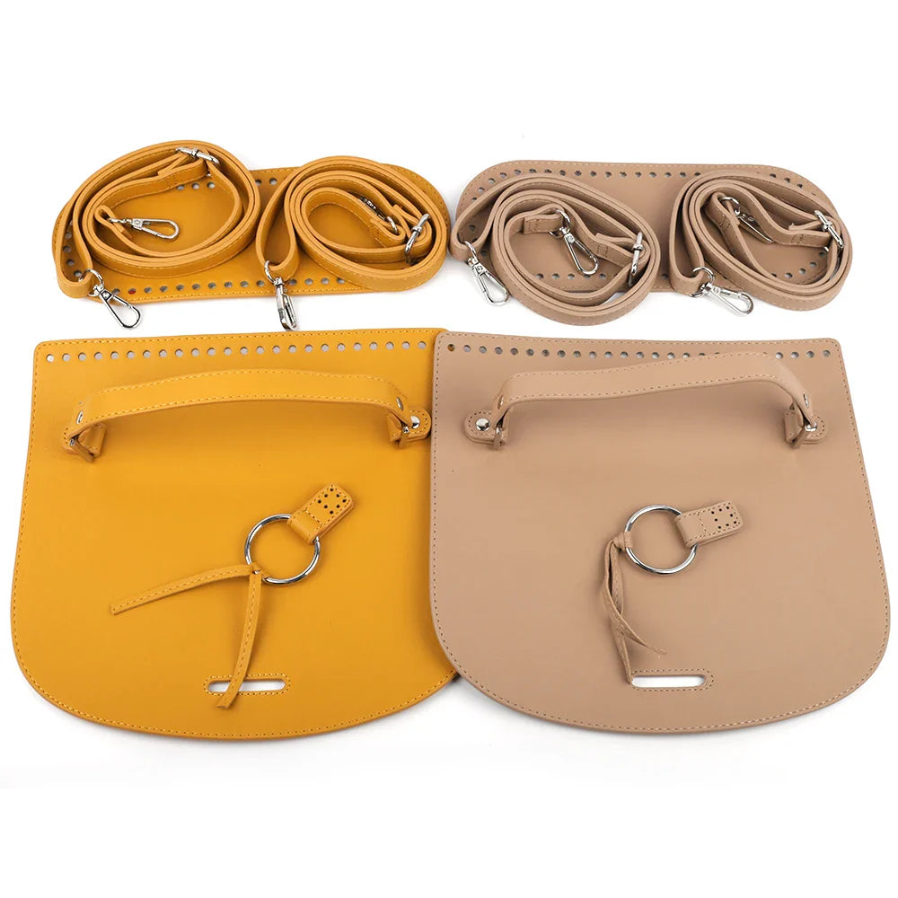 DIY Handmade Backpack Leather Shoulder Bag Strap Bottom Cover Handle Bag Accessories For Women Handbag