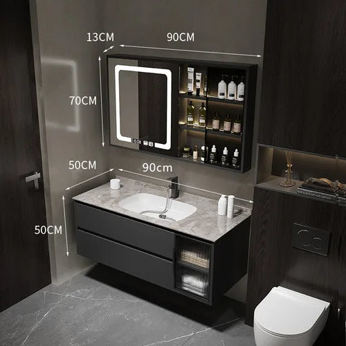 Makeup Bathroom Cabinet Storage Organizer Multipurpose Bathroom Cabinet Mirror Washbasin Muebles Hogar Home Furniture YN50BC