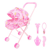 Baby Stroller Role Play Girl Playing House Toys Simulation Furniture Shopping Cart Baby Girls Toys Gifts