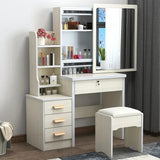 Dressing Table Length Drawers Amp Stool  Bedroom Small Apartment Simple Modern Sliding Mirror Simple Storage Cabinet Furniture