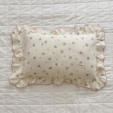 Cotton Muslin Baby Pillowcase Floral Print Newborn Pillow Case Pillow Cover for Babies 30x50cm 48x74cm Kids Bedding Sets