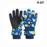 Children Winter Ski Gloves Waterproof Thicken Mittens Snow Snowboard Kids Glove for Boys Girls Keep Finger Warmer 4-6 Years Old