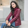 New Women's Winter Coat Light Down Jacket White Duck Down Jacket Long Sleeve Warm Coat Parka Female Solid Portable Outerwear