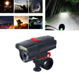 1 Set 17x12cm LED COB Cycling Bike Light With Clip Waterproof ABS Riding Bicycle Accessories Front Torch Double Lamp