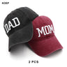 KOEP MOM And DAD Baseball Cap Fishing Caps Men Outdoor Women Washed And Worn Pregnancy Announcement Hats 3D Embroidery