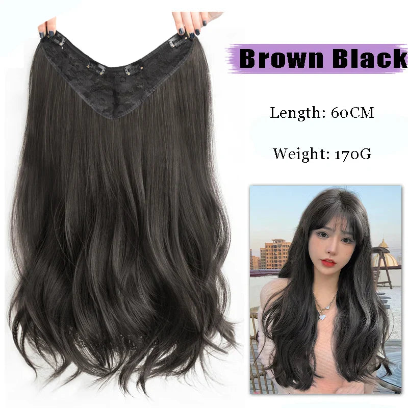 AS-Part Synthetic Clip In Hair Extension Long Thick Curly Natural Blonde Flase Hair Hairpieces For Women Heat Resistant