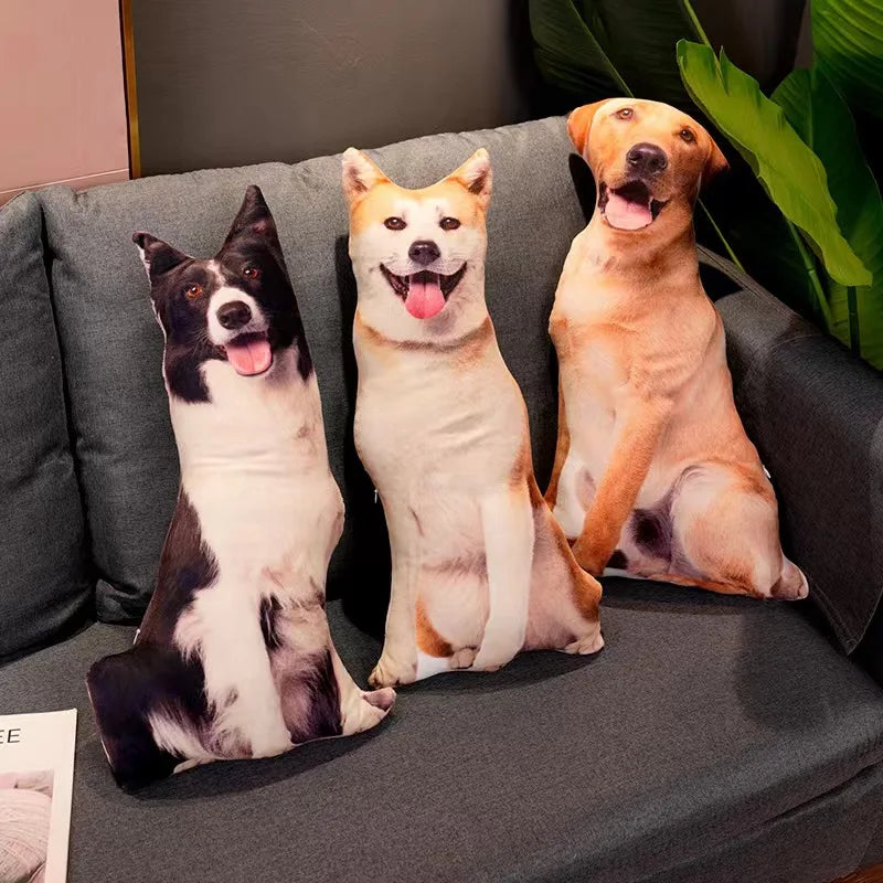 3D Simulation Dog Shiba Inu Bulldog Labrador Corgi Cute Pillow Sofa Bed Car Pillow Cushion Home Decoration Dog Lover Gift