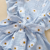 0-18M Newborn Girls Floral Jumpsuits Cotton Sleeveless Ruffles Romper With Tutu Skirts Summer  Baby Girls Clothing