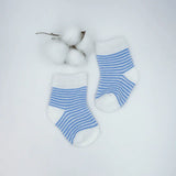 1 Pairs Sets 0-6M Baby Blue Striped Socks