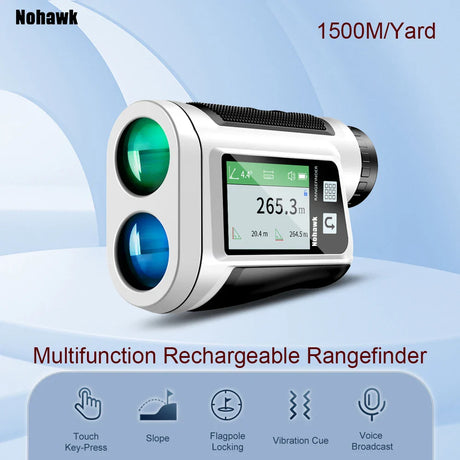 Nohawk Multifunctional Mini Golf Laser Range Finder For Hunting with Slope Compensation Rangefinder Construction Monocular