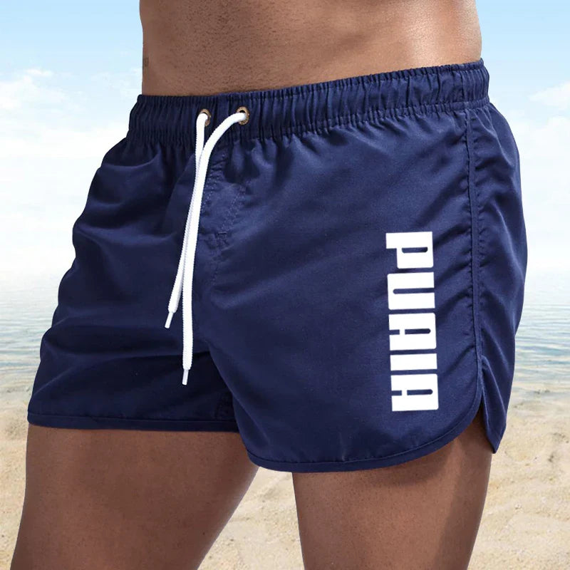 New Hot Summer Swim Trunks Sport Gym Running Shorts Male Beachwear Luxury Beach Shorts Quick Dry Mens Siwmwear Board Briefs