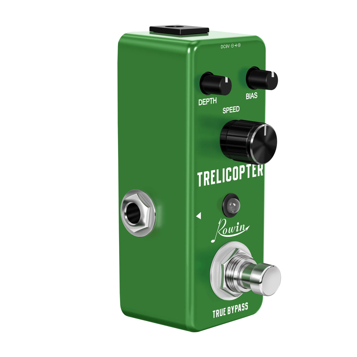 Rowin Guitar Tremolo Effects Pedal Guitar Trelicopter Pedals Classic Optical Tremolo Tone Mini Size With True Bypass LEF-327