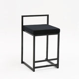 Reinforce Counter Bar Stool Metal Nordic Design European Bar Chair Minimalist Dinning Black Legs Taburetes De Bar Furniture