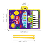 2 In 1 Baby Musical Instrument Piano Keyboard & Jazz Drum Music Touch Playmat Mat Early Education Toys for Kids Gift