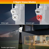 WIFI IP Camera 8MP 4K Dual-Lens PTZ Camera Human Detect 4MP Security CCTV Camera Night Vision Outdoor Video Surveillance iCSee