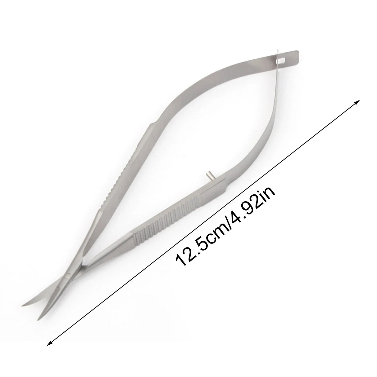 Stainless Steel Scissors Squeeze Straight Cuticle Scissor Dead Skin Cutter Open Eye Microscissors Manicure Tools 12cm