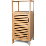 Purbambo Bathroom Bamboo Storage Cabinet, Freestanding Floor Cabinet with Door and Shelf for Bathroom, Living Room, Bedroom,