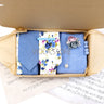 Viola Design 7 PCS Gift Box Cotton Sock Tie Sets Clip Pin Cufflinks Hanky Solid Floral Men Wedding Party Daily Cravat Accessory