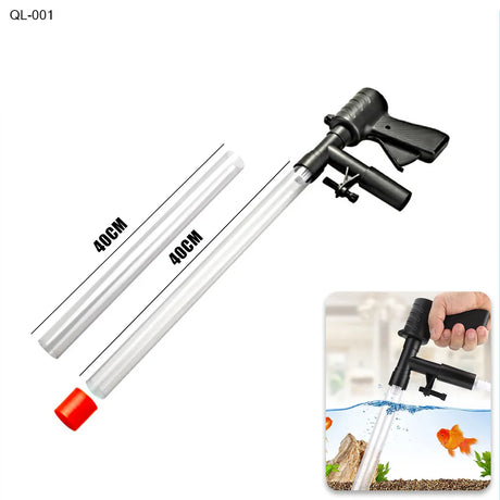 Manual Water Changer Fish Tank Cleaning Tool Aquarium Sand Gravel Cleaner Siphon Principle