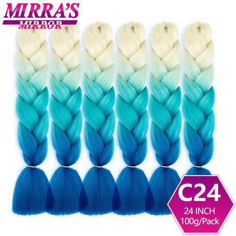 Synthetic Jumbo Braids Hair Omber Braiding Hair Extensions for Women Yaki Texture Black Blue Fake Hair Mirra’s Mirror