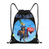 Heavy Metal Maidens Pirate Iron Drawstring Backpack Women Men Sport Gym Sackpack Foldable Training Bag Sack