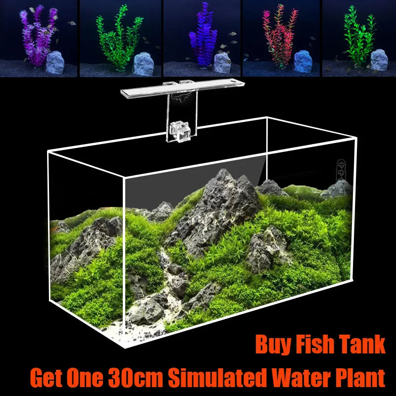 Acrylic Ultra White Fish & Aquatic Pets Tank Open Aquarium Light Table Top Small Rectangular Water Plant Turtle Tank Customized