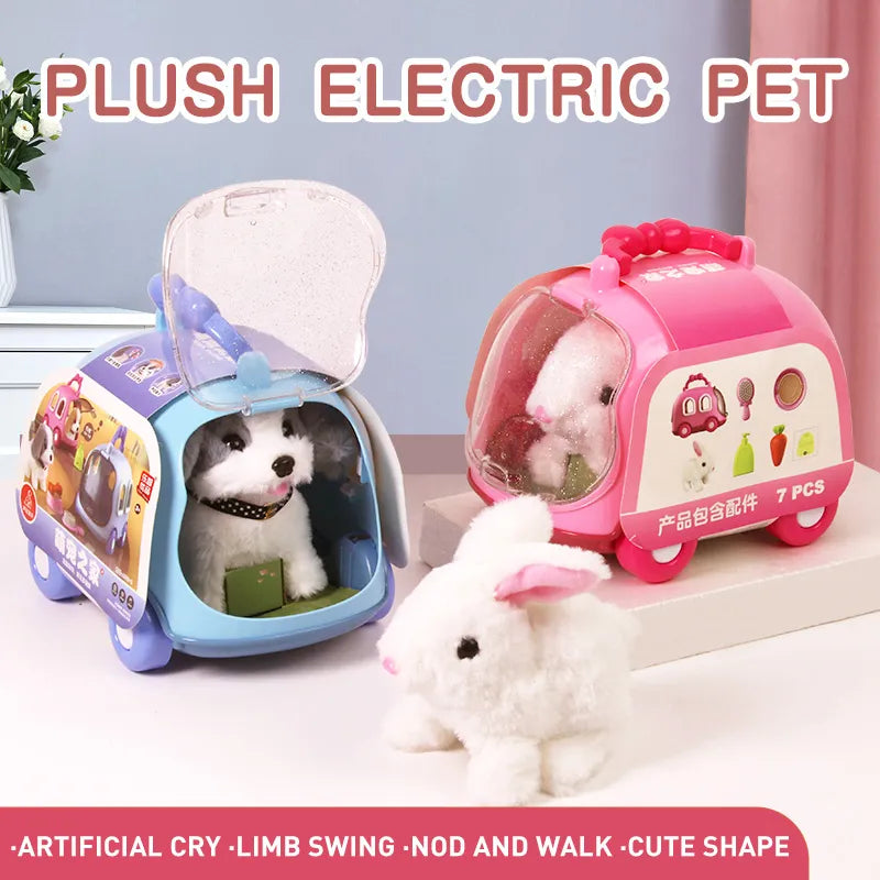 Children's Bunny Puppy Pet Electric Stuffed Toy Girl Doll Baby Birthday Gift