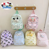 Sanrio Kulomi Pacha Dog Hello Kitty Cinnamon Dog Cartoon Print Oxford Fabric Backpack Cute Accessories Children School Bag Gifts