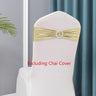 50pcs/Lot Metallic Gold silver Chair Sashes Wedding Chair Decoration Spandex Chair Cover Band for Party Decor birthday