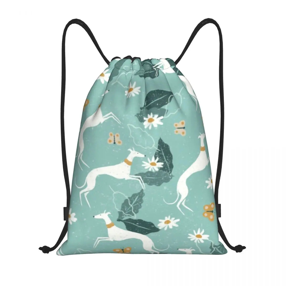 Saluki Greyhound Drawstring Backpack Women Men Gym Sport Sackpack Portable Whippet Sighthound Dog Shopping Bag Sack