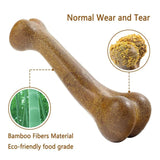 Dog Toy Natural Bamboo Dog Chew Toy Non-Toxic Interactive Dog Toy Nearly Indestructible Chewing Bone for Puppy Medium Large Dogs