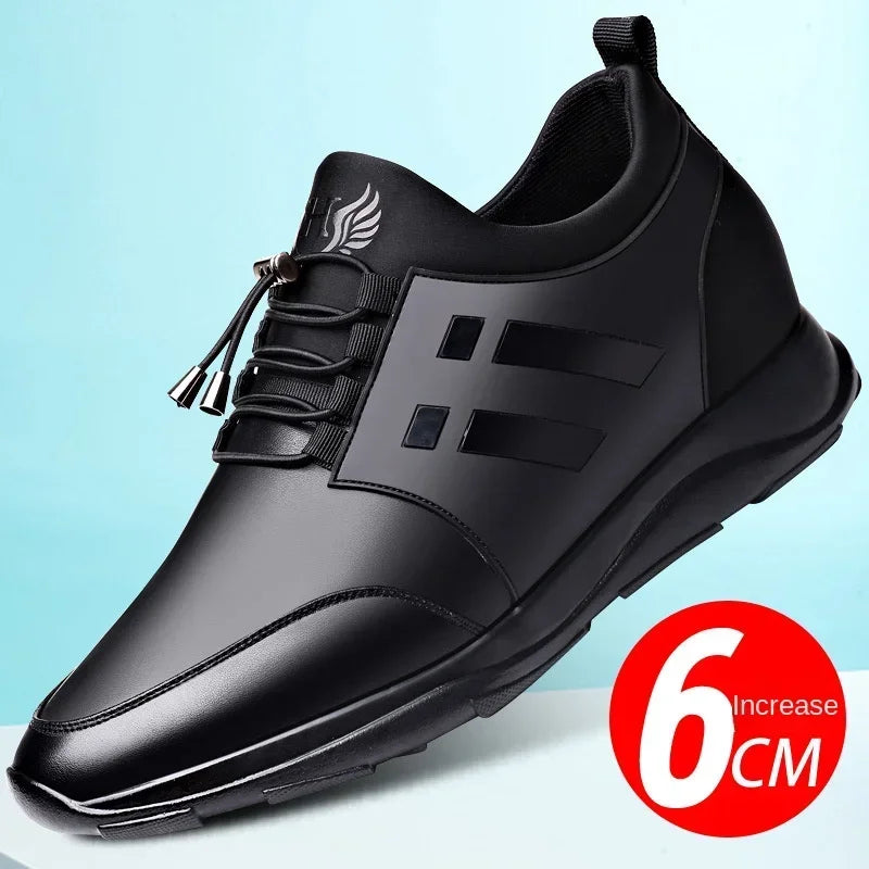 TAFN Men's shoes with invisible inner height, wear-resistant leather shoes, genuine leather sports shoes, men's casual shoes