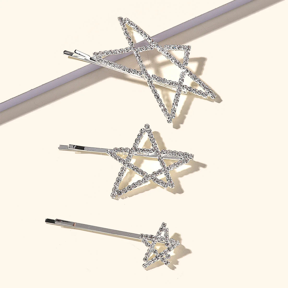 Star Moon Hairpins Clips Wedding Hair Accessories For Women Party Shining Rhinestone Hairgrips Girls Bridal Hair Clips Jewelry