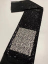 Heavy silver Sequins Lace Fabric With Bead Sequins For Bridal Dress Luxury Evening Dress French Lace 5 yards