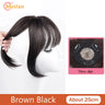 MEIFAN Synthetic False Bangs Clip-In Bangs Extension Natural Neat Fake Fringe Topper Hairpiece Invisible Clourse Hairpieces