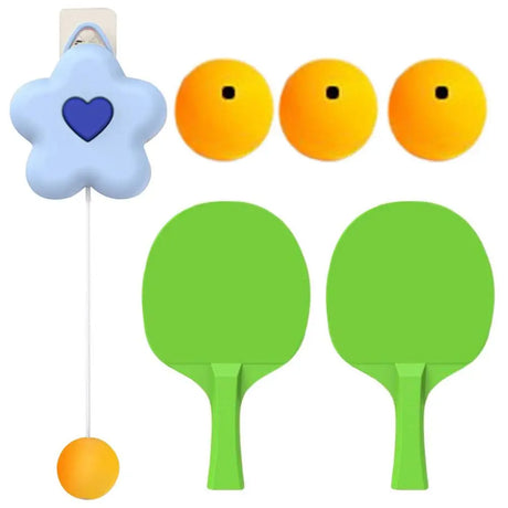 Table Tennis Self Training Set Indoor Hanging Table Tennis Children Self Workout Set Pong Balls Training Sparring Device