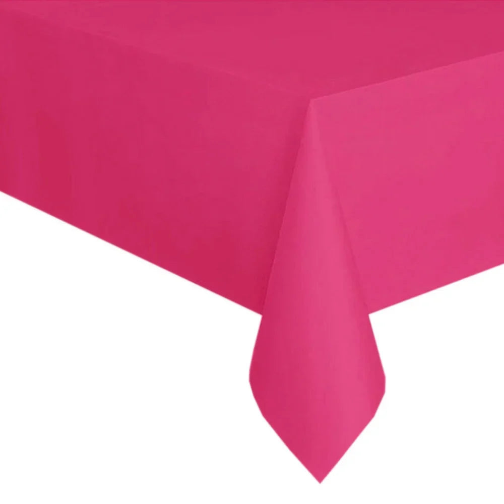 Disposable Tablecloth White Black Pink Gold Table Cover Plastic Birthday Wedding Table Cloth Party Dining Table Decoration Favor