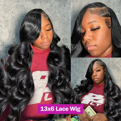 360 Body Wave Lace Front Human Hair Wig 13x6 Hd Lace Frontal Wig 40 inch Transparent 4x4 Glueless Preplucked Brazilian Hair Wigs