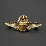 Classic Men Brooches Vintage WWII USAF Wings Military Command Pilot Metal Wings Metal Badge Pin Army Fans Nostalgic souvenirs