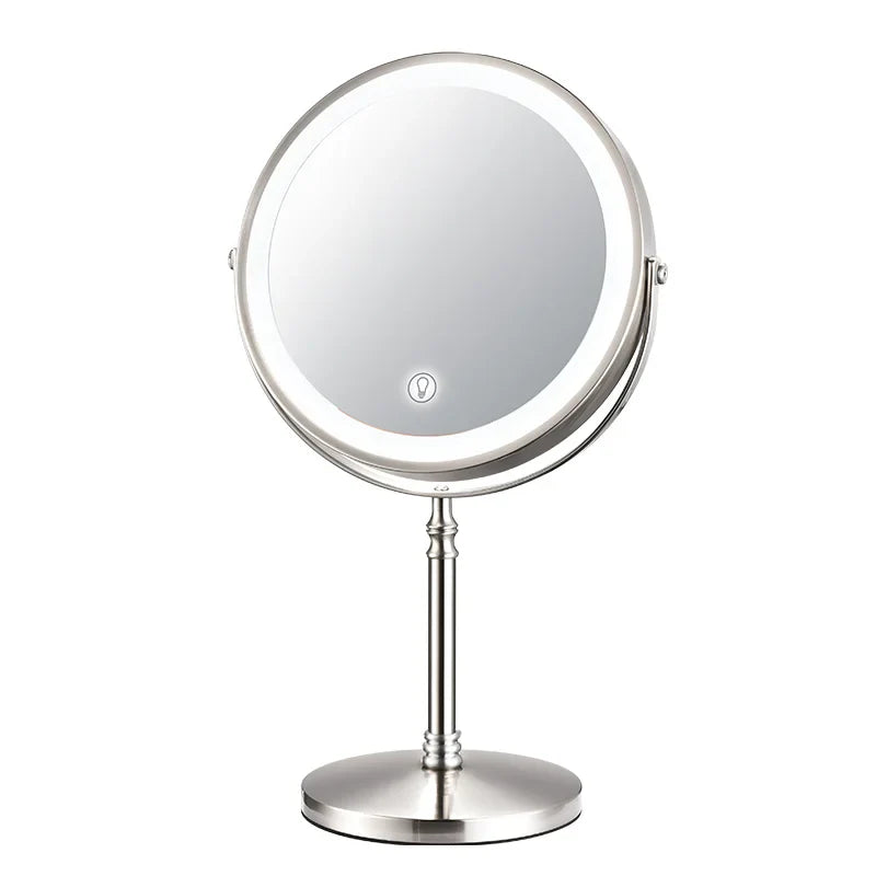 Makeup Mirror With Light Lamp 10x Magnifying Desktop Vanity Mirror Backlit Adjustable Light Standing Cosmetic Mirror