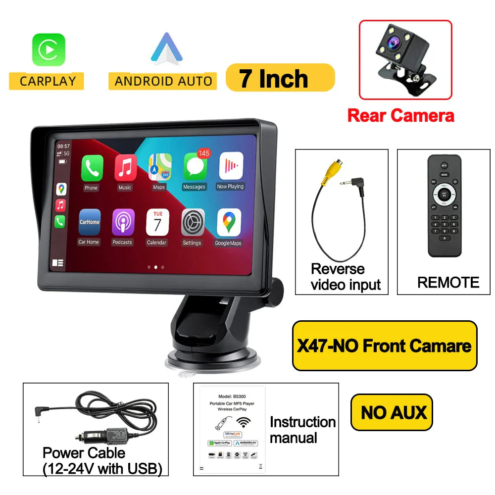 7/9" Wireless Carplay Android Auto Automotive Multimedia GPS Car Play Car radio With Built-in Dashcam Car intelligent systems