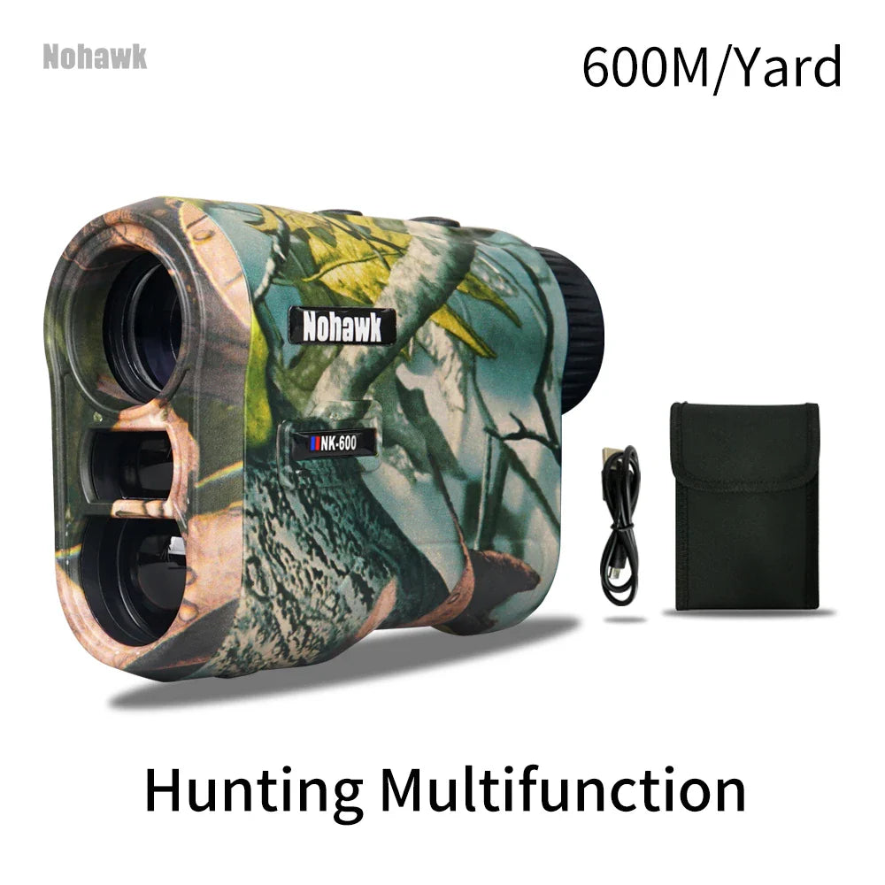 Nohawk 600M 1000Y Golf Laser Rangefinder for Hunting Range Finder With Slope Compensation for Golfer Monoculars Distance Meter