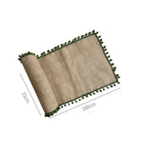 Jute Wedding Festival Christmas Tablecloth Porch Cover Towel Table Cloth Table Runner Wind Linen Woven Decoration