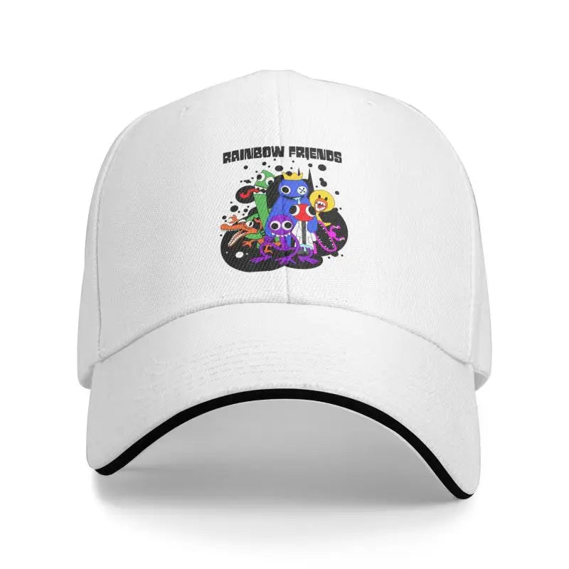 Custom Cute Rainbows Friend Play Gamer Baseball Cap for Men Women Breathable Dad Hat Streetwear