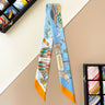 100% Silk Heavy silk Scarf Small fragrance style Long thin narrow tie bag Ribbon decorative streamers neck tie headband gift